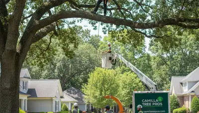 Professional tree removal service crew working safely in Albany, GA