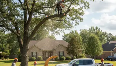 Professional tree removal service in Albany, GA by certified arborists safely clearing large trees
