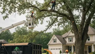 Professional tree removal service crew working safely in Albany, GA